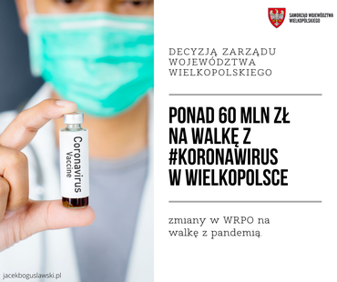 Ponad 60 mln zł na walkę z koronawirusem