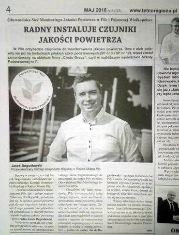 Radny instaluje czujniki jakości powietrza