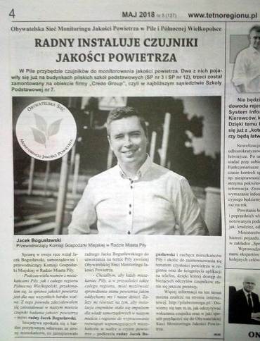 Radny instaluje czujniki jakości powietrza