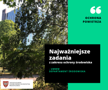 Najważniejsze zadania województwa - czyste powietrze