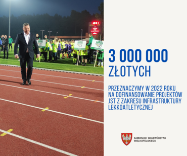3 000 000 złotych na infrastrukturę lekkoatletyczną